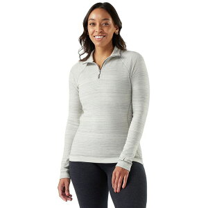 �X�}�[�g�E�[�� ���f�B�[�X �g�b�v�X T�V���c Smartwool Classic Thermal Merino Base Layer 1/4-Zip Top - Women's Light Gray Color Shift �O���[