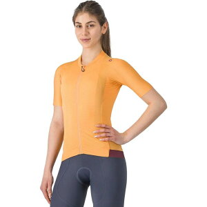 �J�X�e�� ���f�B�[�X �g�b�v�X �V���c �W���[�W�[ Castelli Espresso Jersey - Women's Soft Orange/Deep Bordeaux �I�����W