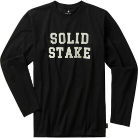 スノーピーク メンズ Tシャツ トップス Solid Stake Felt Logo Long-Sleeve T-Shirt - Men's Black