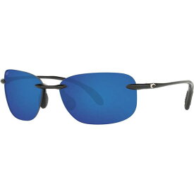 【送料無料】 コスタ メンズ サングラス・アイウェア アクセサリー Seagrove 580P Polarized Sunglasses Shiny Black Frame/Blue Mirror