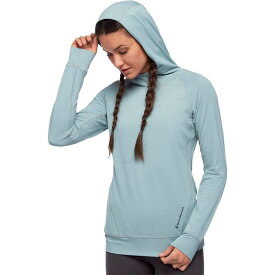 【送料無料】 ブラックダイヤモンド レディース Tシャツ トップス Alpenglow Hooded Long-Sleeve Shirt - Women's Blue Ash