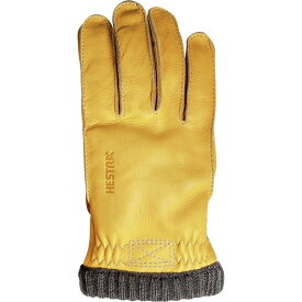 ヘストラ メンズ 手袋 アクセサリー Deerskin Primaloft Ribbed Glove Natural Yellow