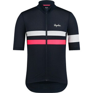 ���t�@ �����Y �g�b�v�X T�V���c ���� �W���[�W�[ Rapha Brevet Lightweight Short-Sleeve Jersey - Men's Dark Navy/Silver/High-Vis Pink �l�C�r�[