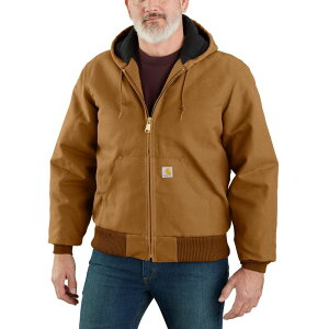 �J�[�n�[�g �����Y �A�E�^�[ �W���P�b�g�E�u���]�� �W���P�b�g Carhartt J140 Loose Firm Duck Ins Flannel-Lined Active Jacket - Men's Carhartt Brown �u���E��