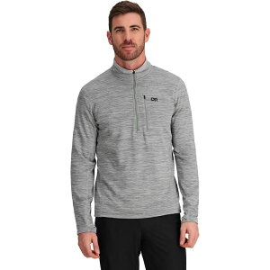 �A�E�g�h�A���T�[�` �����Y �A�E�^�[ �W���P�b�g�E�u���]�� �t���[�X �W���P�b�g Outdoor Research Vigor Grid Fleece Half-Zip Jacket - Men's Grey Heather �O���[