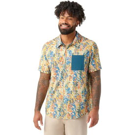 【送料無料】 スマートウール メンズ シャツ トップス Printed Short-Sleeve Button Down Shirt - Men's Almond Meadow Print