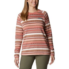 【送料無料】 コロンビア レディース ジャケット・ブルゾン アウター Sweater Weather Crew - Women's Dark Coral Apres Stripe Print