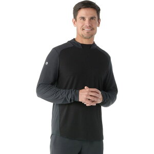 �X�}�[�g�E�[�� �����Y �g�b�v�X �V���c ���b�V�� �p�[�J�[ Smartwool Active Mesh Hoodie - Men's Black �u���b�N