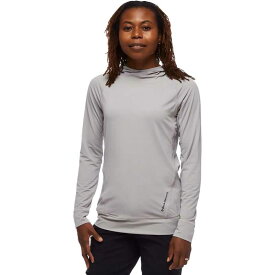 【送料無料】 ブラックダイヤモンド レディース Tシャツ トップス Alpenglow Hooded Long-Sleeve Shirt - Women's Pewter