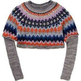 【送料無料】 フリーピープル レディース ニット・セーター アウター Home For The Holidays Sweater - Women's Heather Grey Combo