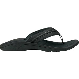 �I���J�C �����Y �V���[�Y �T���_�� Olukai Hokua Flip Flop - Men's Black/Dark Shadow �u���b�N