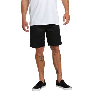 �{���R�� �����Y �{�g���X �n�[�t�p���c�E�V���[�c Volcom Frickin Elastic Waist 19 Short - Men's Black �u���b�N