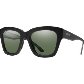 【送料無料】 スミス レディース サングラス・アイウェア アクセサリー Sway ChromaPop Polarized Sunglasses Matte Black/ChromaPop Polar Gray Green