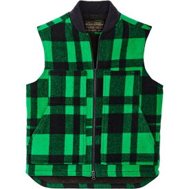 【送料無料】 フィルソン メンズ ベスト トップス Lined Mackinaw Wool Work Vest - Men's Acid Green/Black