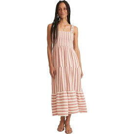 【送料無料】 マリーン レイヤー レディース ワンピース トップス Selene Smocked Tiered Maxi Dress - Women's Auburn/White Stripe