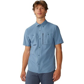 【送料無料】 マウンテンハードウェア メンズ シャツ トップス Trail Sender Short-Sleeve Shirt - Men's Light Zinc/Blue Slate