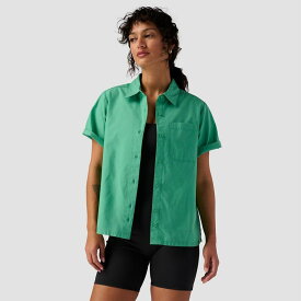 【送料無料】 バックカントリー レディース Tシャツ トップス Cotton Button-Up - Women's Winter Green