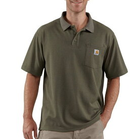【送料無料】 カーハート メンズ ポロシャツ トップス Contractors Work Pocket Polo Shirt - Men's Moss