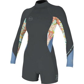 【送料無料】 オニール レディース 上下セット 水着 Bahia 2/1mm Back-Zip Long-Sleeve Springsuit - Women's Graphite/Dahlia/Infinity