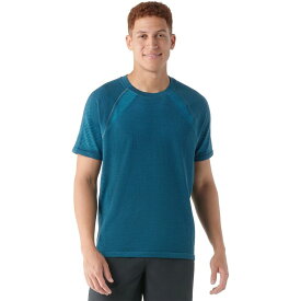 【送料無料】 スマートウール メンズ Tシャツ トップス Intraknit Active Seamless Short-Sleeve Top - Men's Twilight Blue/Pool Blue