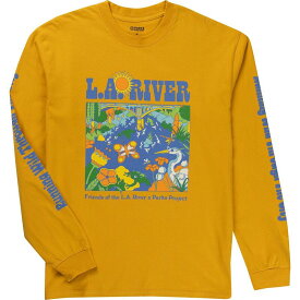 【送料無料】 パークスプロジェクト メンズ Tシャツ トップス Welcome to LA River Long-Sleeve T-Shirt Maize Yellow