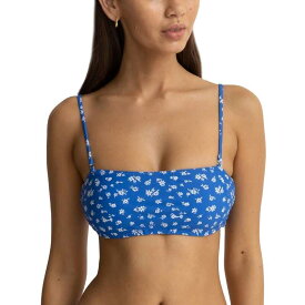 【送料無料】 リズム レディース トップのみ 水着 Elodie Floral Reversible Bandeau Bikini Top - Women's Blue