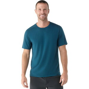 �X�}�[�g�E�[�� �����Y �g�b�v�X �V���c T�V���c ���� Smartwool Merino Short-Sleeve T-Shirt - Men's Twilight Blue �u���[