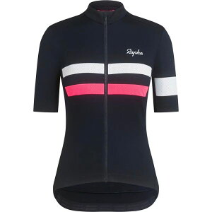 ���t�@ ���f�B�[�X �g�b�v�X �V���c �W���[�W�[ Rapha Brevet Jersey - Women's Dark Navy/High-Vis Pink/White �z���C�g