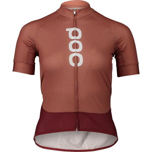 s[I[V[ fB[X gbvX Vc W[W[ S POC Essential Road Logo Jersey - Women's Himalayan Salt/Garnet Red bh