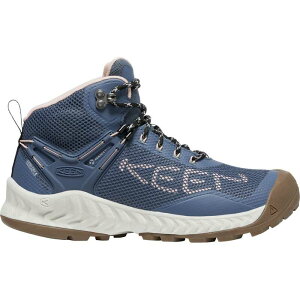 L[ fB[X V[Y u[cECu[c KEEN NXIS Evo Mid Waterproof Hiking Boot - Women's Vintage Indigo/Harbor Gray O[