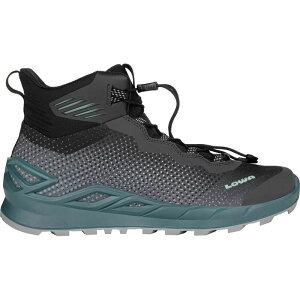 ���A ���f�B�[�X �V���[�Y �X�j�[�J�[ Lowa Merger GTX Mid Trail Running Shoe - Women's Petrol/Ice Blue �u���[