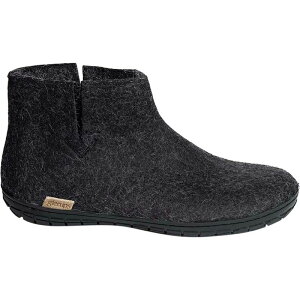 OIvX fB[X V[Y T_ u[c Glerups The Boot Rubber Slipper Charcoal/Black ubN