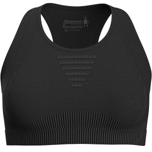�X�}�[�g�E�[�� ���f�B�[�X �A���_�[�E�F�A �u���W���[ �j�b�g Smartwool Intraknit Racerback Bra - Women's Black Heather �u���b�N