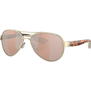 yz RX^ Y TOXEACEFA ANZT[ Loreto 580P Polarized Sunglasses Rose Gold Frame/Tortoise Temples Frame/Copper Silver Mirror