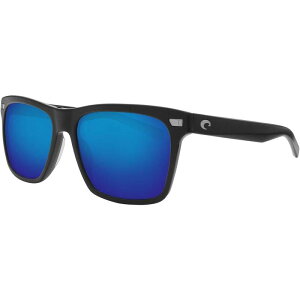【送料無料】 コスタ メンズ サングラス・アイウェア アクセサリー Aransas 580G Polarized Sunglasses Blue Mirror 580g/Matte Black Frame