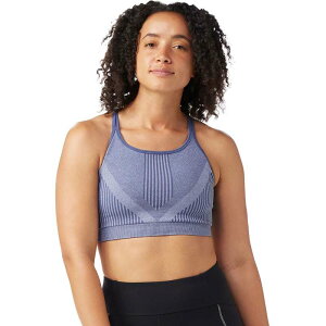 �X�}�[�g�E�[�� ���f�B�[�X �A���_�[�E�F�A �u���W���[ �j�b�g Smartwool Intraknit Strappy Bra - Women's Nightfall Blue Heather �w�U�[