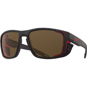yz W{ Y TOXEACEFA ANZT[ Shield Polarized Sunglasses Transluscent Black/Neon Orange-Reactive High Mountain