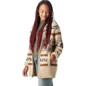 �y���h���g�� ���f�B�[�X �A�E�^�[ �j�b�g�E�Z�[�^�[ �J�[�f�B�K�� Pendleton Long Westerley Cardigan - Women's Tan/Brown Multi �u���E��