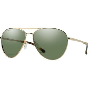 X~X fB[X ANZT[ TOXEACEFA Gold/ChromaPop Polarized Gray Green Smith Layback Polarized Sunglasses