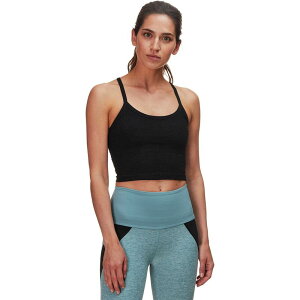 �r�����h���K ���f�B�[�X �g�b�v�X T�V���c �N���b�v�h Beyond Yoga Spacedye Slim Racerback Cropped Tank Top - Women's Darkest Night