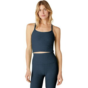 �r�����h���K ���f�B�[�X �g�b�v�X T�V���c �N���b�v�h Beyond Yoga Spacedye Slim Racerback Cropped Tank Top - Women's Nocturnal Navy �l�C�r�[