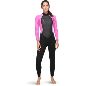 �I�j�[�� ���f�B�[�X ���� �㉺�Z�b�g O'Neill Reactor II 3/2 Back-Zip Full Wetsuit - Women's Black/Berry �u���b�N
