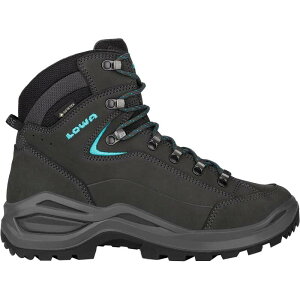 ���A ���f�B�[�X �V���[�Y �X�j�[�J�[ Lowa Renegade Evo GTX Mid Hiking Shoe - Women's Asphalt/Turquoise �^�[�R�C�Y