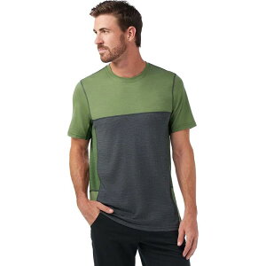 �X�}�[�g�E�[�� �����Y �g�b�v�X T�V���c ���� �W���[�W�[ Smartwool Mountain Bike Short-Sleeve Jersey - Men's Charcoal/Fern Green �`���R�[��