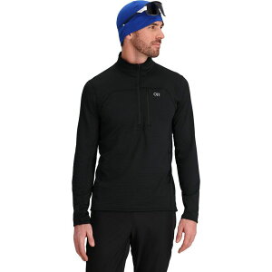 �A�E�g�h�A���T�[�` �����Y �A�E�^�[ �W���P�b�g�E�u���]�� �t���[�X �W���P�b�g Outdoor Research Vigor Grid Fleece Half-Zip Jacket - Men's Black �u���b�N