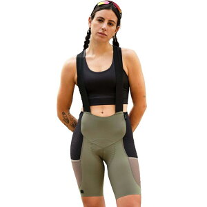 �W�����_�[�m ���f�B�[�X �{�g���X �n�[�t�p���c�E�V���[�c Giordana Beyond Gravel Cargo Bib Short - Women's Smokey Olive �I���[�u
