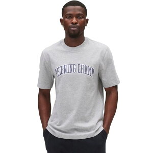 ���C�j���O�`�����v �����Y �g�b�v�X T�V���c �W���[�W�[ Reigning Champ Midweight Jersey Collegiate T-Shirt - Men's Heather Grey/Navy �O���[