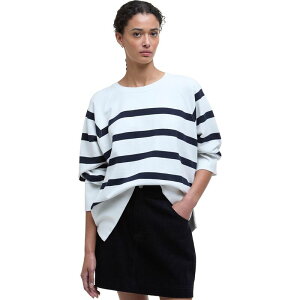 �o�u�A�[ ���f�B�[�X �g�b�v�X T�V���c �X�E�F�b�g �V���c Barbour Delaney Sweatshirt - Women's Cloud Stripe �X�g���C�v