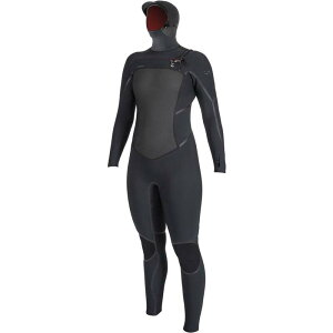 �I�j�[�� ���f�B�[�X ���� �㉺�Z�b�g O'Neill Psycho Tech 5.5/4mm Hooded Chest-Zip Full Wetsuit - Women's Black/Black �u���b�N