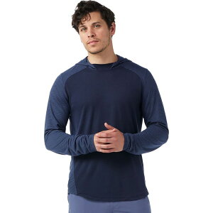 X}[gE[ Y gbvX Vc bV p[J[ Smartwool Active Mesh Hoodie - Men's Nightfall Blue/Deep Navy lCr[